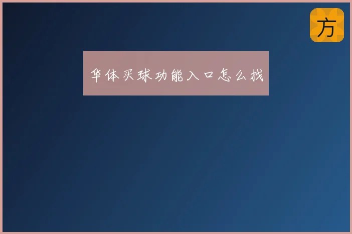 华体买球功能入口怎么找